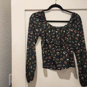 Floral Long Sleeve Women's Top